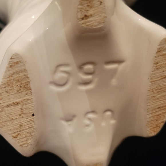 Vintage Camark Calla Lily White Vase Art Pottery 597 - Picture 6 of 7